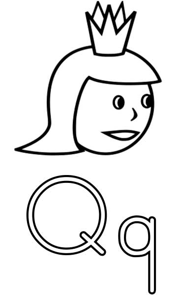 The Letter Q - Coloring Page for Kids - Free Printable Picture