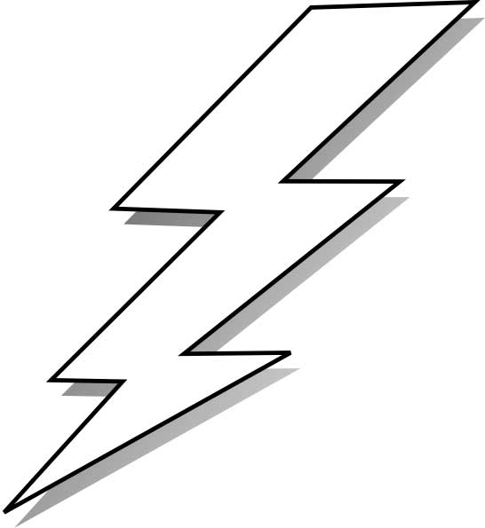 Lightning Bolt Coloring Page for Kids Free Printable Picture