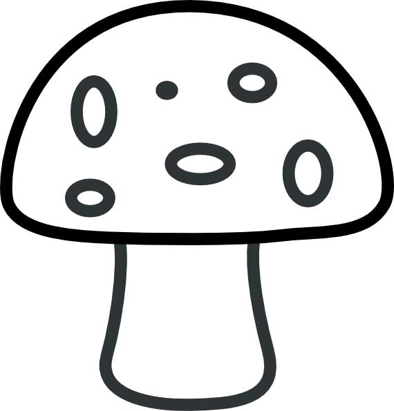 Mushroom Coloring Page For Kids Free Printable Picture
