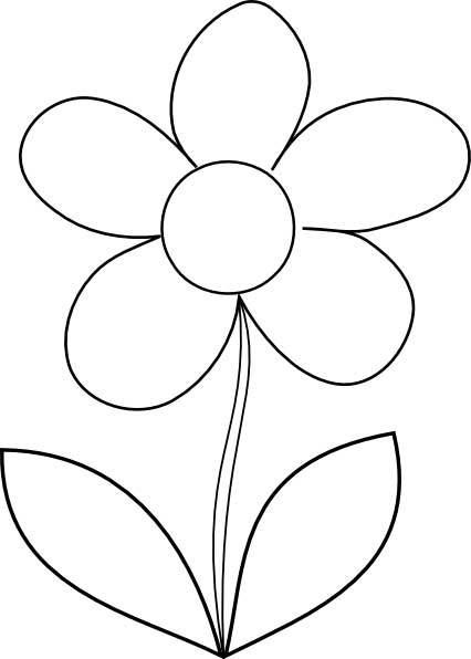 Simple Flower Coloring Pages