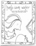 save water coloring page for kids