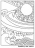waves in the sun coloring page for kids