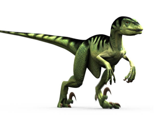 This CGI drawing shows the possible appearance of Deinonychus, a dinosaur from the early Cretaceous Period (around 110 million years ago). Deinonychus was from the same family of dinosaurs as the Velociraptor and its name means 'terrible claw'.