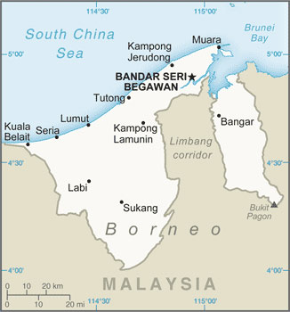 Brunei map