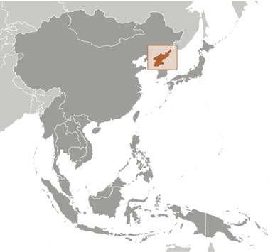 North Korea location