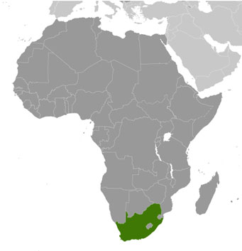South Africa location