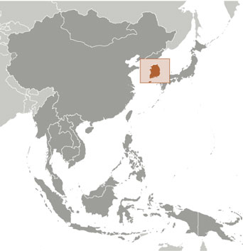 South Korea location