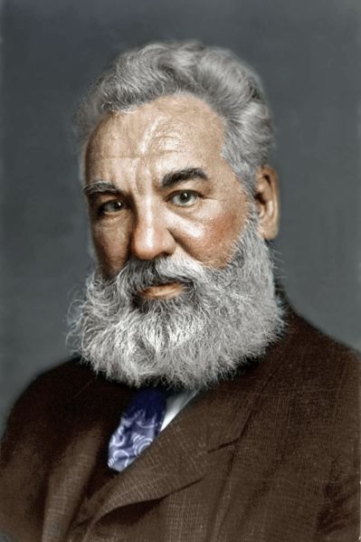 A photo of Alexander Graham Bell, a famous scientist and inventor well known for making the first practical telephone.