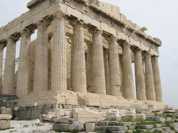 The Parthenon was built nearly 2500 years ago as a temple to the Greek goddess named Athena. Built on the Athenian Acropolis it remains to this day as an important symbol of ancient Greece.