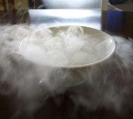 Experiment with dry ice