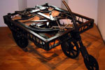 Early car design by Leonardo da Vinci