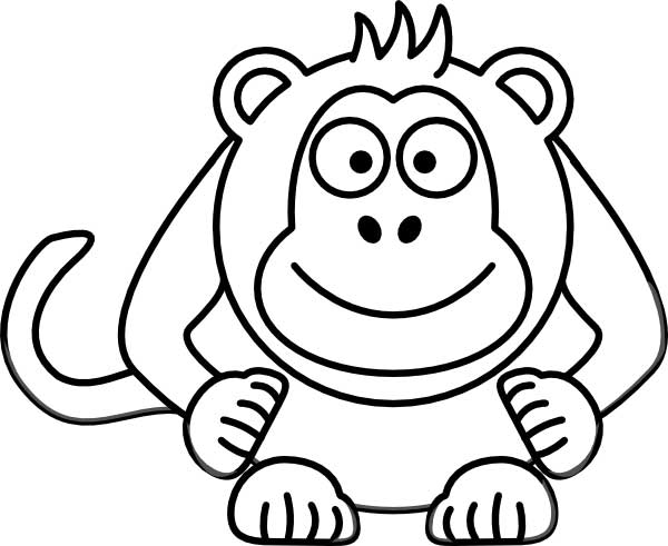 Monkey Pictures To Color 9