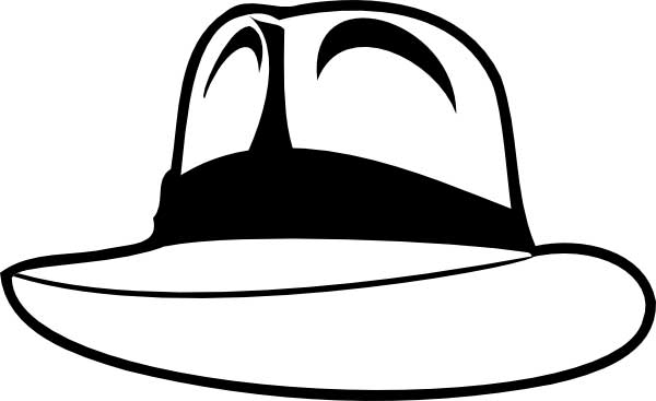 This coloring page for kids features a hat similar to the one Indiana Jones wore during his epic adventures.