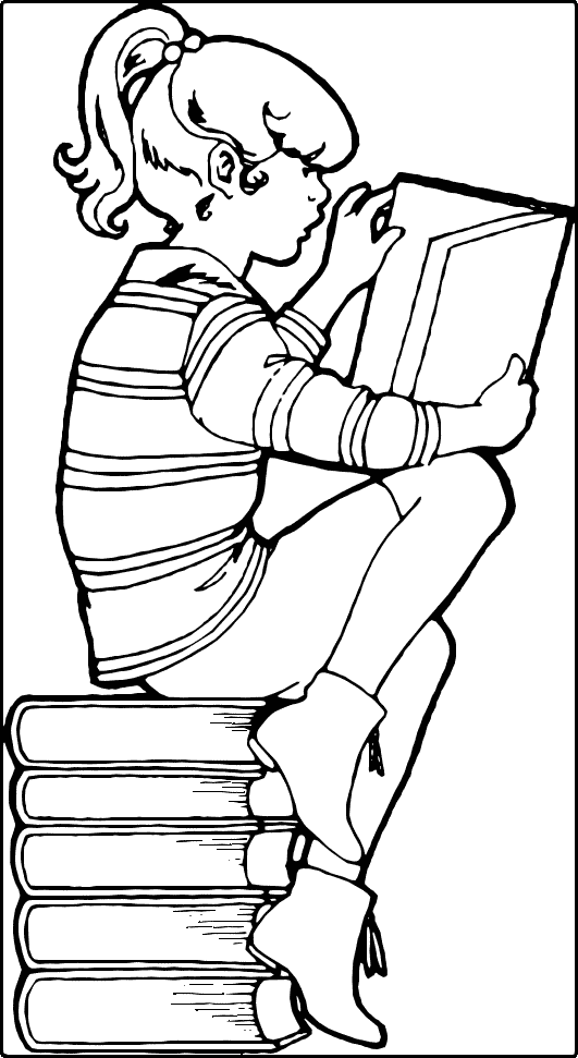 reading coloring pages