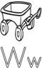 letter w coloring page for kids