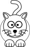 cute cat coloring page for kids