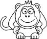 cute monkey coloring page for kids