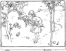 singing with birds coloring page for kids