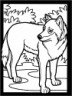 wolf coloring page for kids