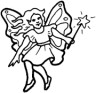 fairy coloring page for kids