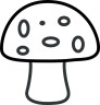 mushroom coloring page for kids