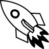 rocket blast off coloring page for kids