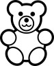 teddy bear coloring page for kids