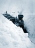 a train stuck in a blizzard