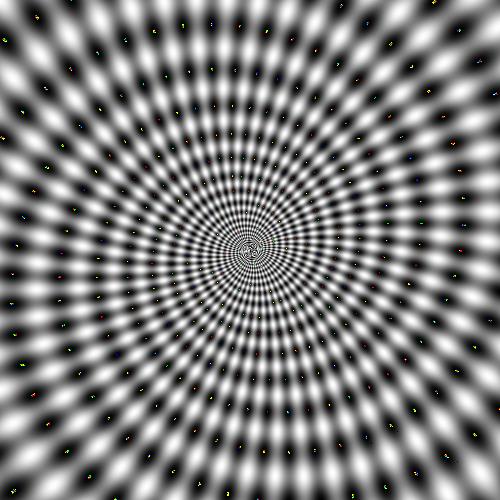 This hypnosis illusion makes the person looking at it feel disoriented, as if they are traveling down a moving spiral to the center of the image. The hypnotic optical illusion appears to be moving when in fact it is staying still. It’s the kind of image that brings thoughts of a hypnotist making their patient sleepy to mind.