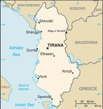 Albania map