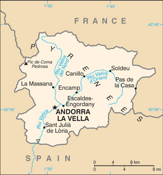 Andorra map