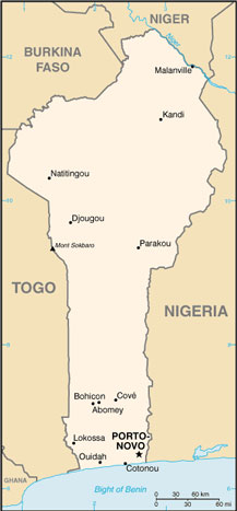 Benin map