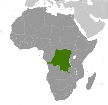 Democratic Republic of the Congo location