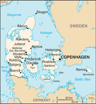 Denmark map