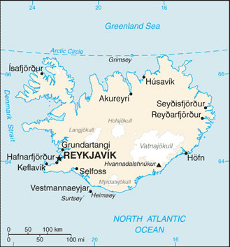 Iceland Map with Cities - Free Pictures of Country Maps