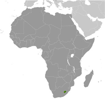 Lesotho location