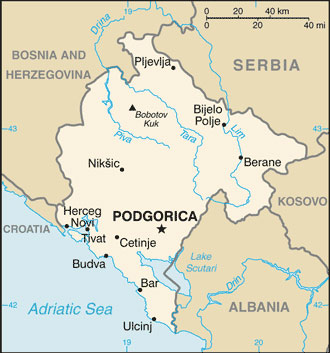 Montenegro map