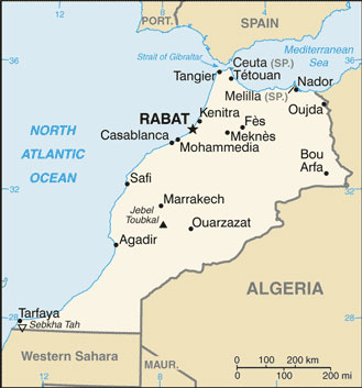 Morocco map