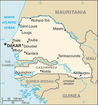 Senegal map