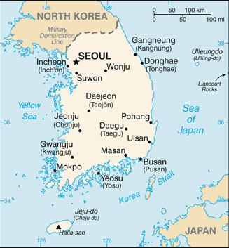 South Korea map