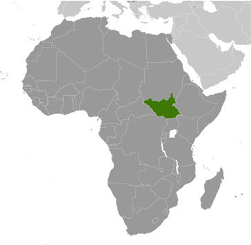 South Sudan location