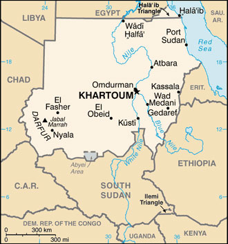 Sudan map
