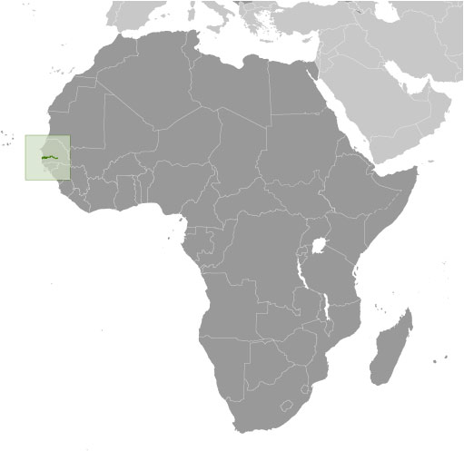 The Gambia location