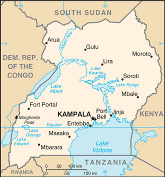 Uganda map