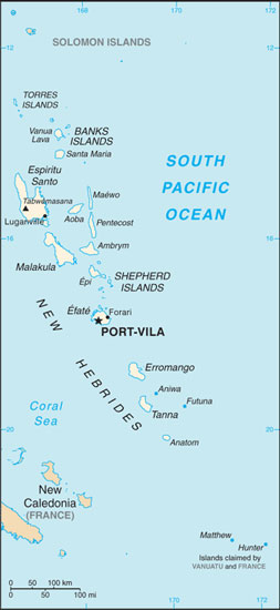 Vanuatu map