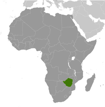 Zimbabwe location