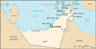 Map of the United Arab Emirates