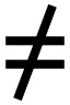 Inequation sign