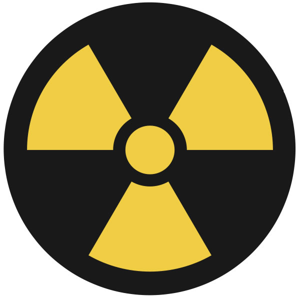 This is a well known symbol representing some kind of nuclear activity or material. This nuclear symbol is often seen on warning signs, especially near reactors and dangerous nuclear facilities.
