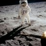 buzz aldrin on the moon